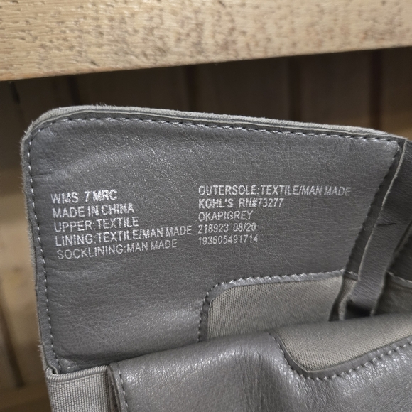 Kohls Tall Heeled Boots Gray Womens Size 7 - Picture 5 of 13